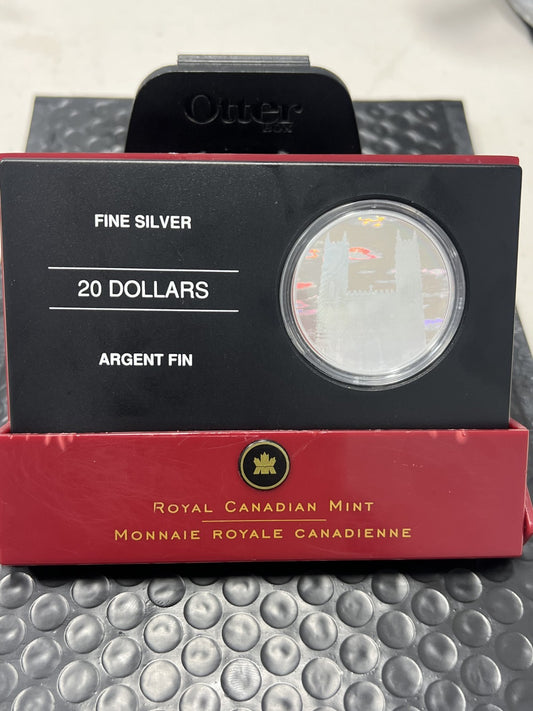 2006 Canada Proof $20 1oz Silver Colorized Notre Dame Basilica Coin