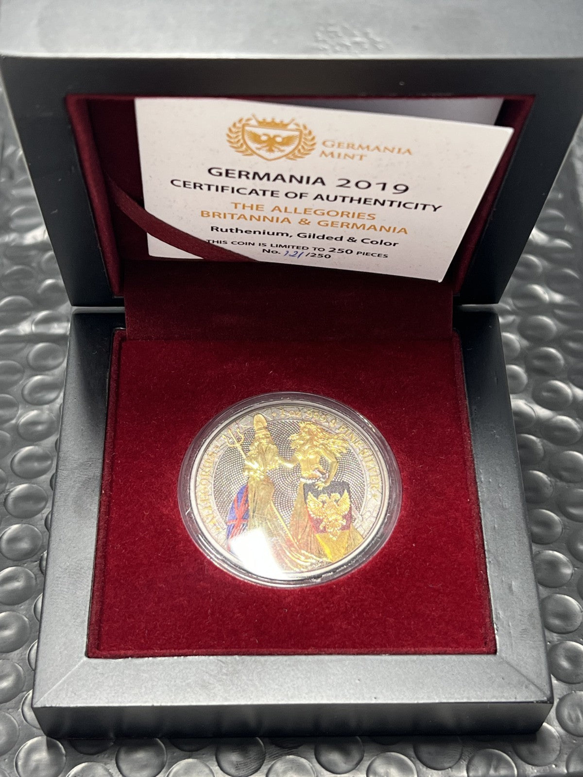 2019 Germania Mint  “The Allegories Britannia & Germania"  1oz silver coin