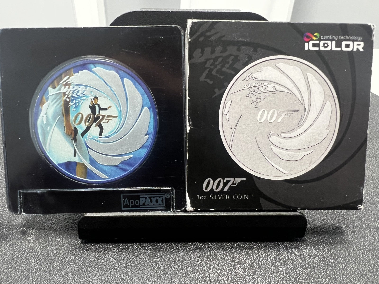 007 JAMES BOND Limited edition 1 oz. Silver Coin – Colorized set of 7– .999 Fine