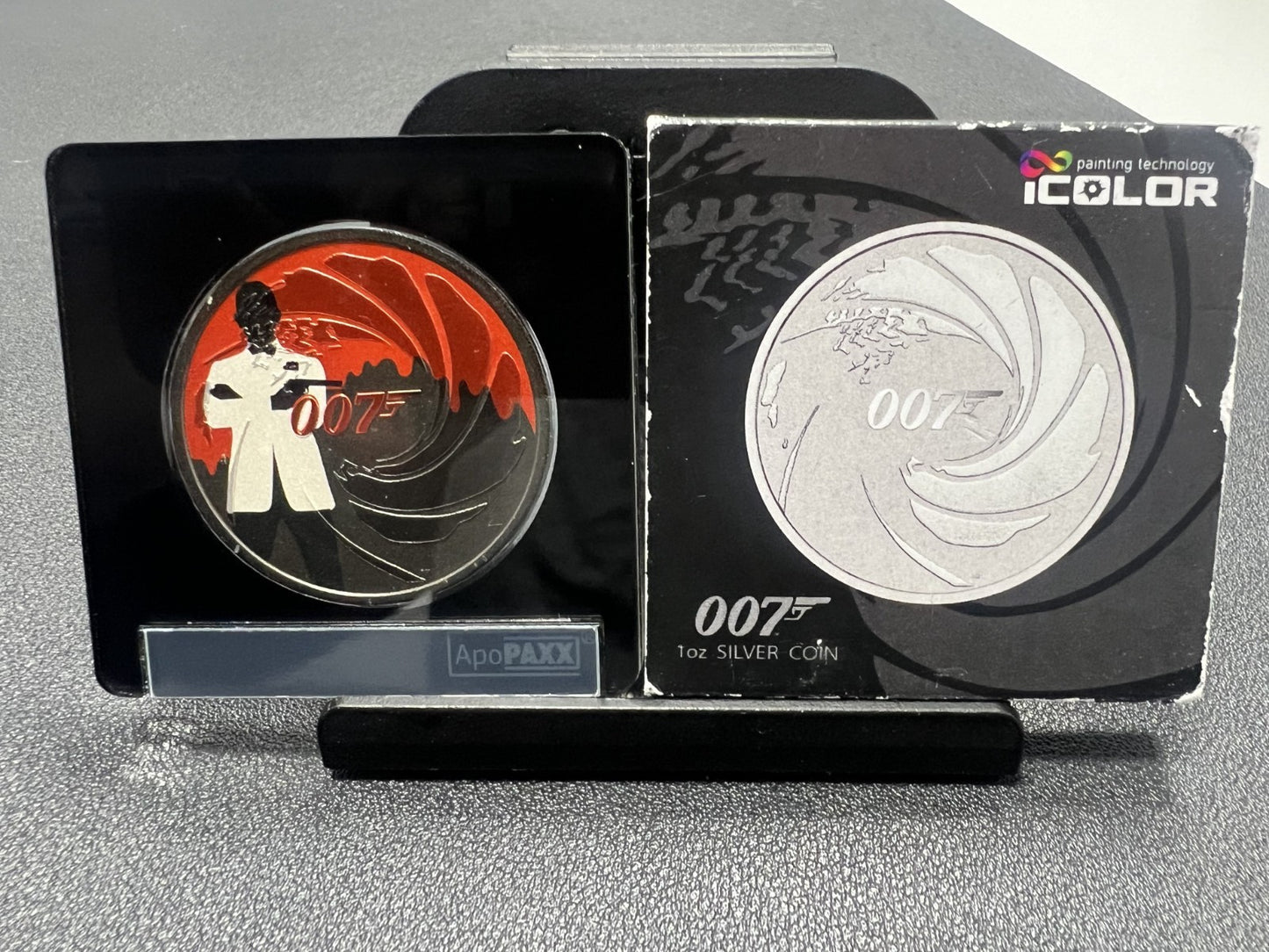 007 JAMES BOND Limited edition 1 oz. Silver Coin – Colorized set of 7– .999 Fine