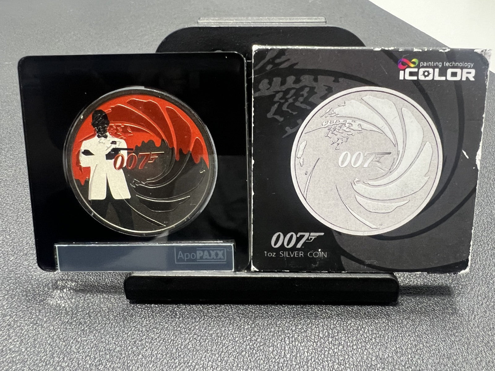 007 JAMES BOND Limited edition 1 oz. Silver Coin – Colorized set of 7– .999 Fine