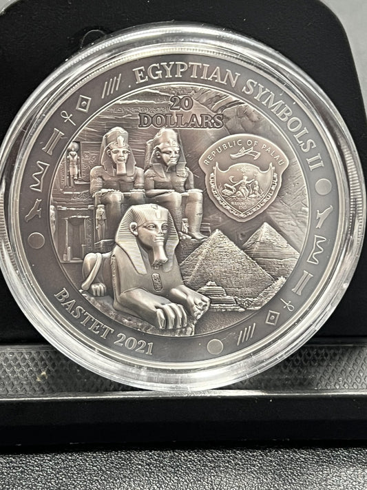 2021 Egyptian Symbols II - Bastet 3 oz silver coin w/ box and COA