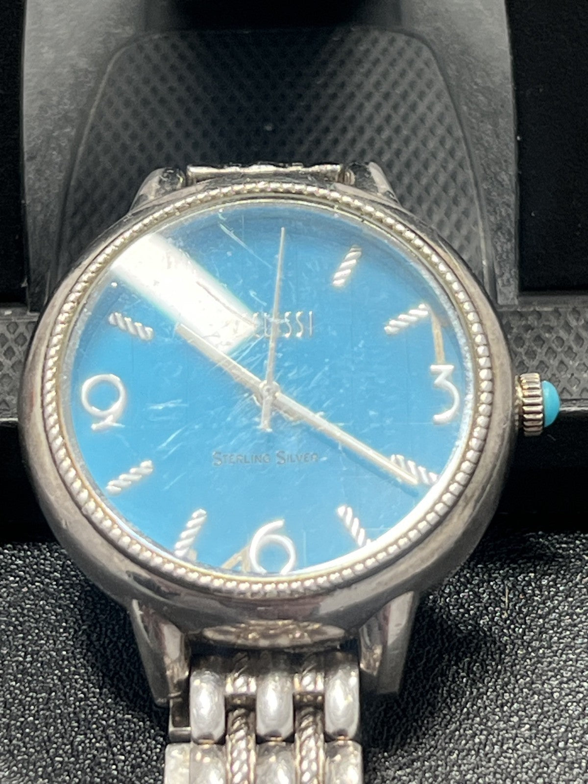 Ecclissi Sterling Silver Wristwatch Blue Dial 33820