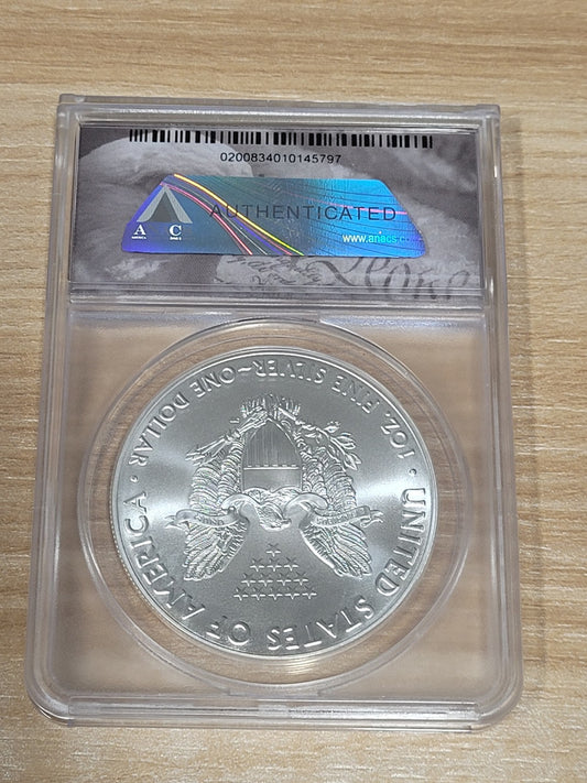 2020 W American Silver Eagle ANACS MS70 Key Date ASE