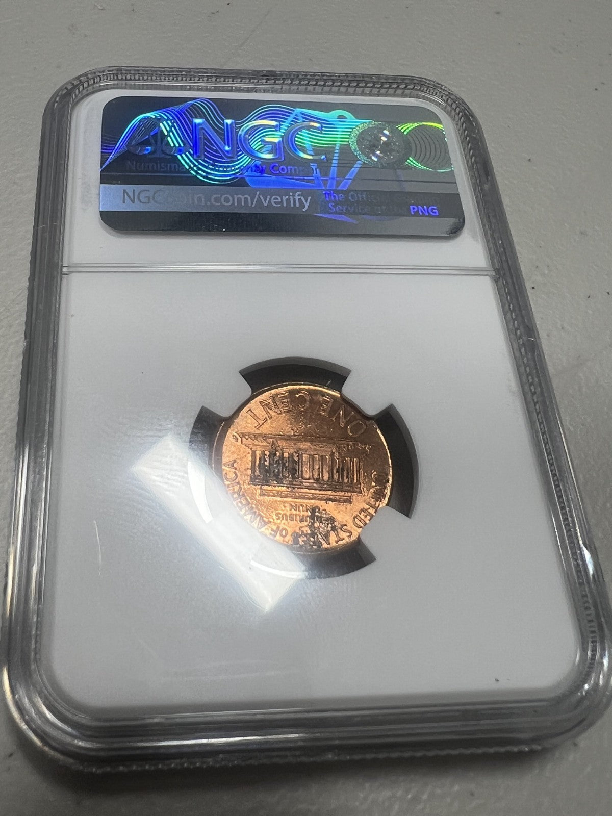 1998 LINCOLN 1C PENNY MINT ERROR UNC NGC NORTHEAST ERROR COLL STRUCK OFF CENTER