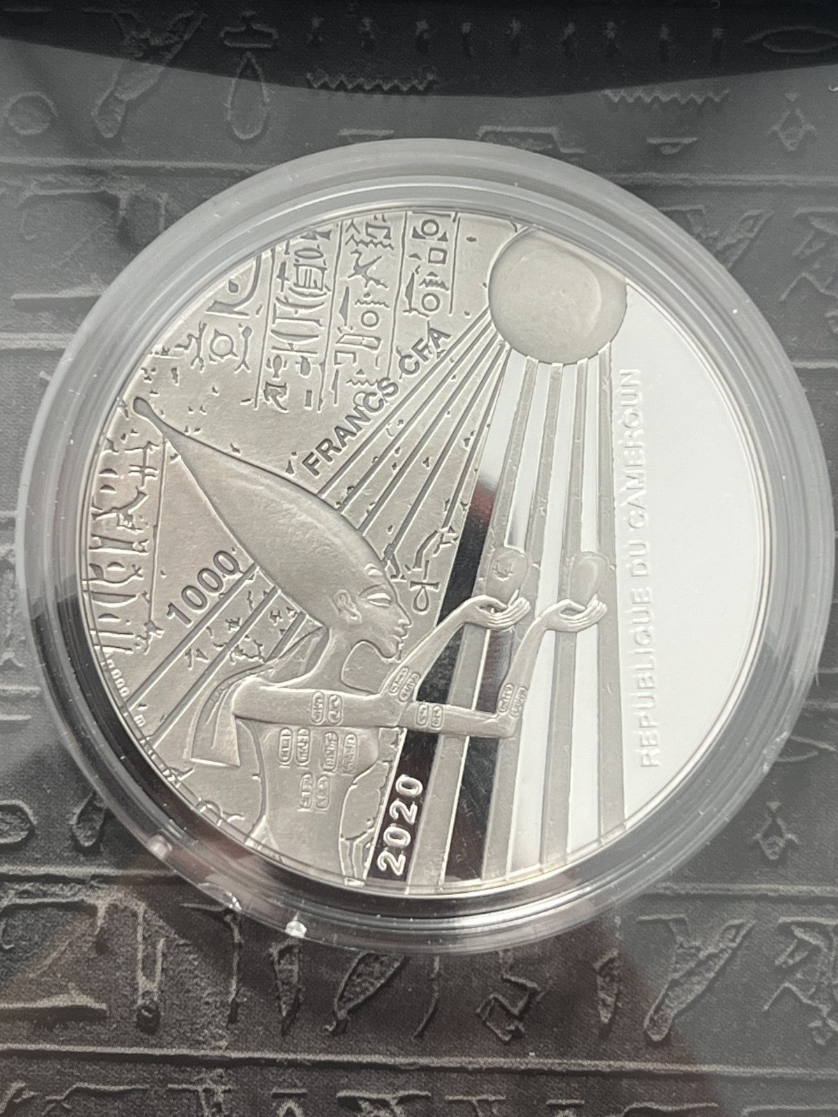 2020 Egyptian Ankh 1 oz 999 Silver Proof Republic of Cameroon w/ box and COA