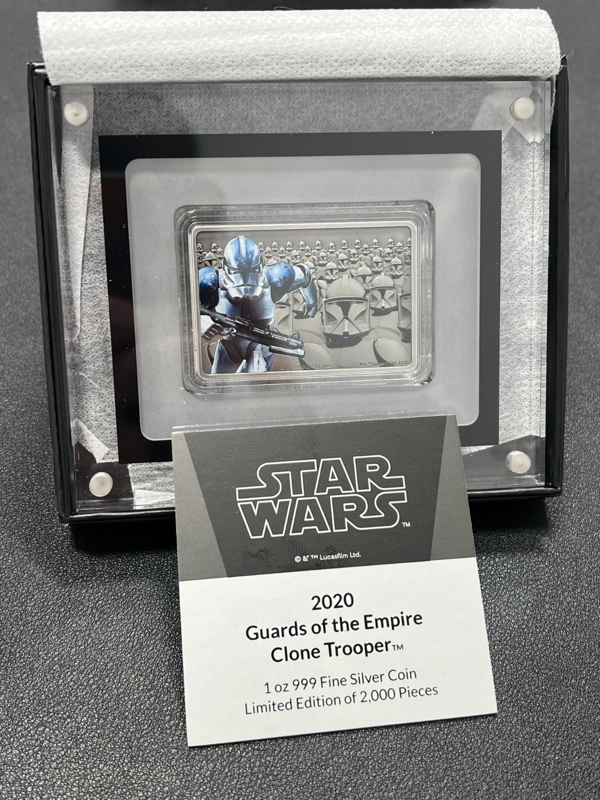 2020 Niue $2 Star Wars Guards of the Empire Clone Trooper 1 oz Silver Bar Coin