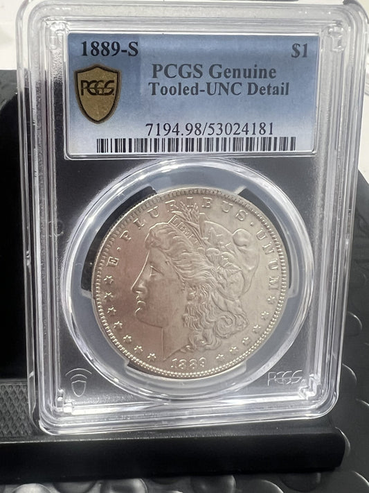 1889 S - Morgan Silver Dollar - PCGS Genuine Tooled-UNC Detail