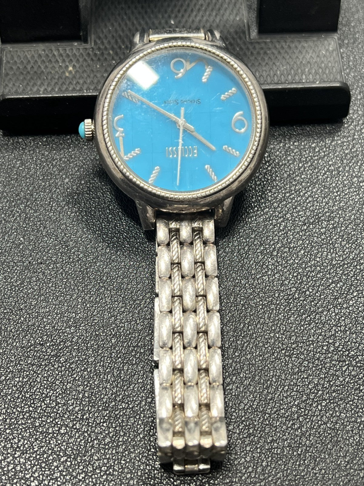 Ecclissi Sterling Silver Wristwatch Blue Dial 33820