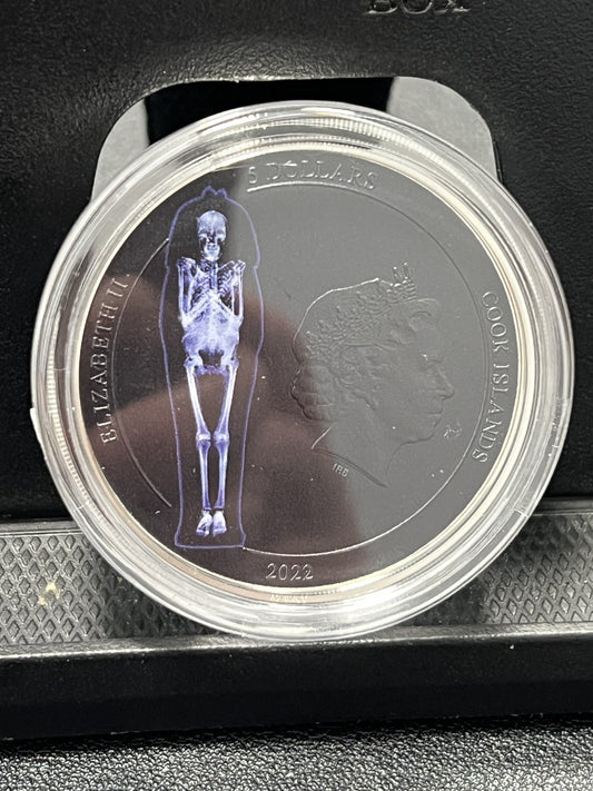 2022 Cook Islands Mummy X-Ray 1 oz Silver Proof Coin