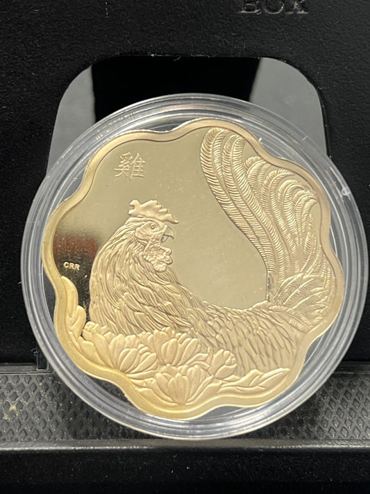 Year of the ROOSTER 2017 CANADA 1oz 99.99% Pure Silver Proof $15 Coin