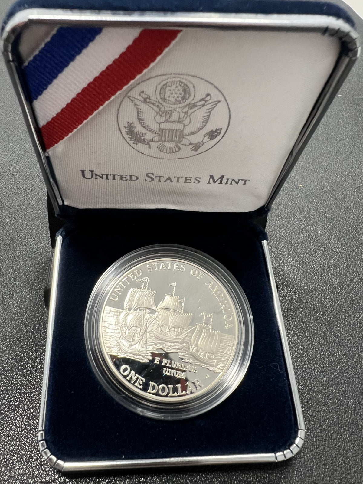 2007 Jamestown 400th Anniversary Commemorative Uncirculated Silver Dollar Coin