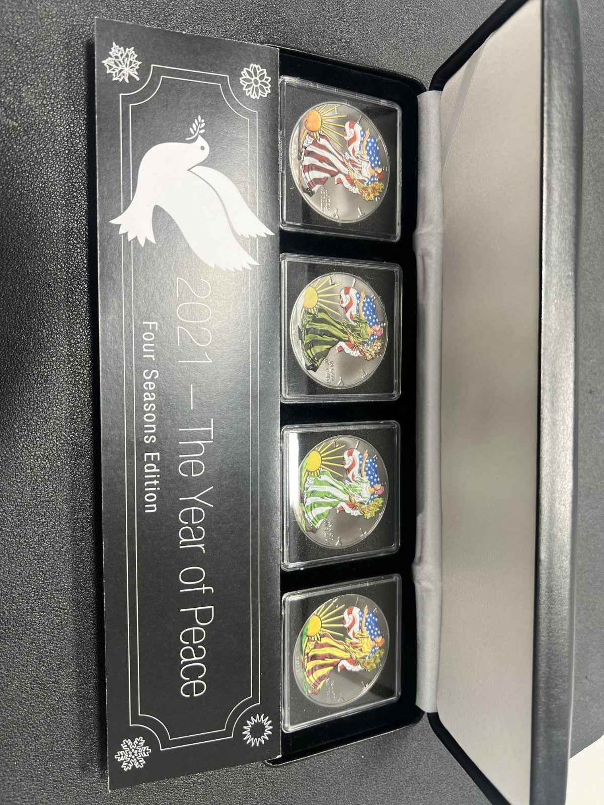 2021 The Year of Peace 4 Seasons Edition ASE .999 Silver/ Ruthenium