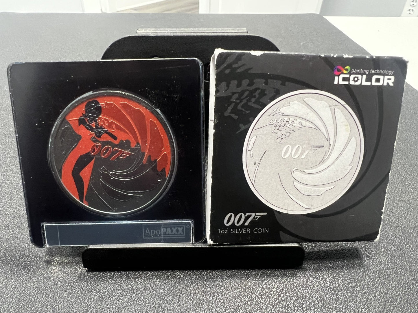 007 JAMES BOND Limited edition 1 oz. Silver Coin – Colorized set of 7– .999 Fine