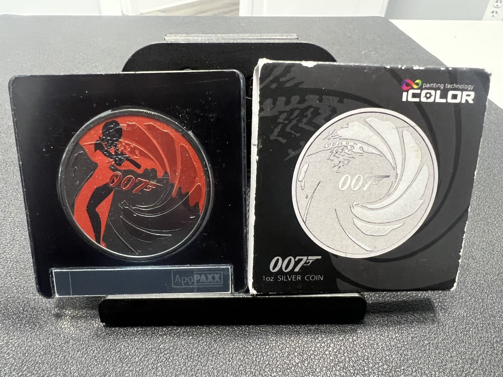 007 JAMES BOND Limited edition 1 oz. Silver Coin – Colorized set of 7– .999 Fine