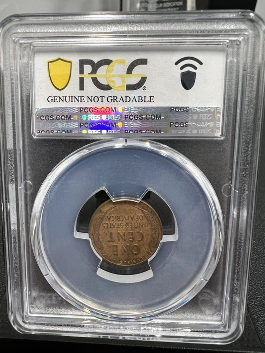 1914 D Lincoln Wheat Cent PCGS Genuine Enviro Damage-XF Detail