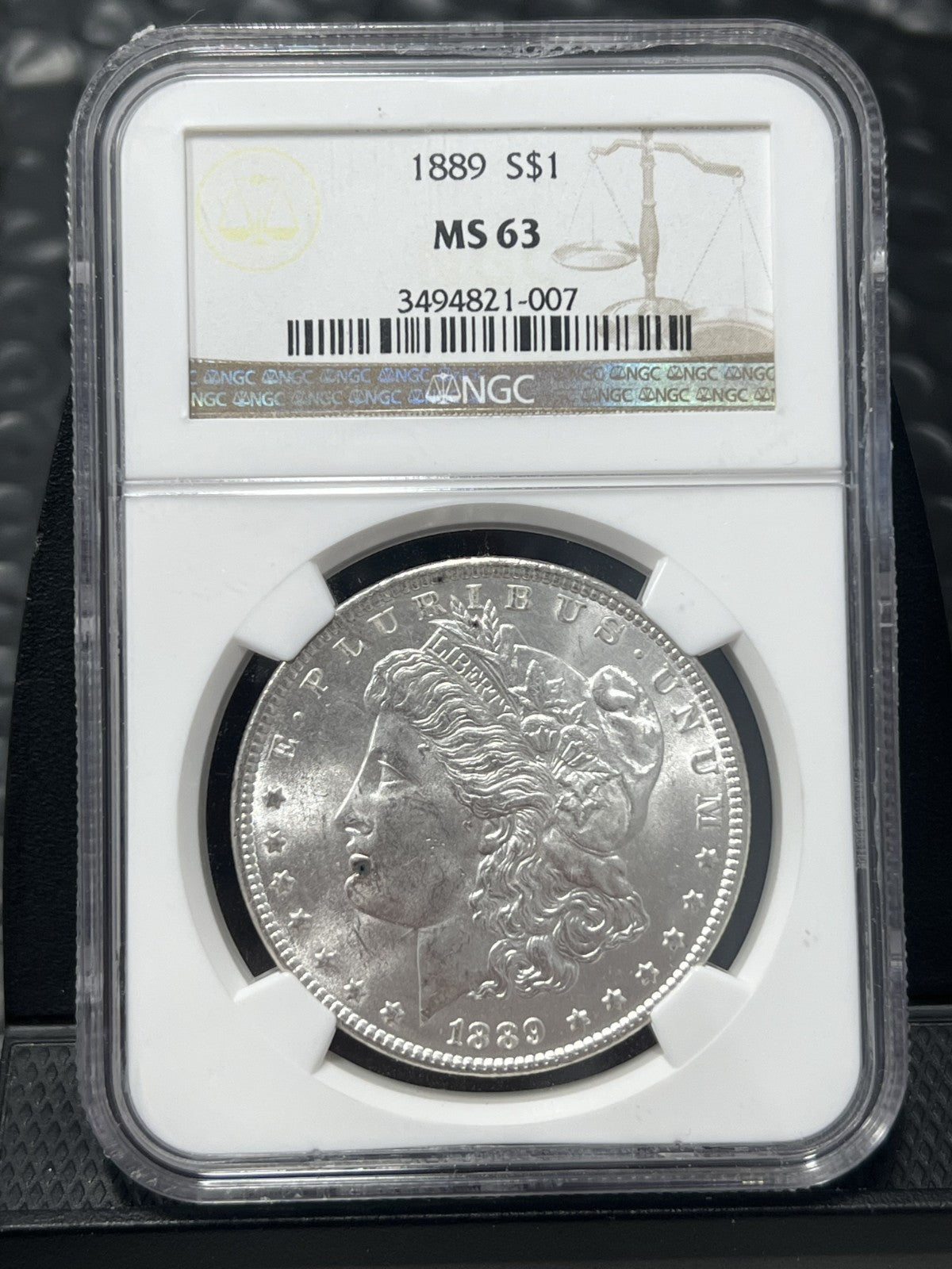1889 MS 63 $1 Morgan Silver Dollar NGC MS63