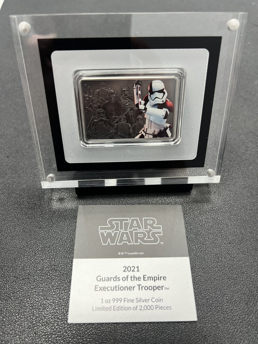 2021 Star Wars Guards of the Empire Executioner Trooper 1oz Silver Bar Coin