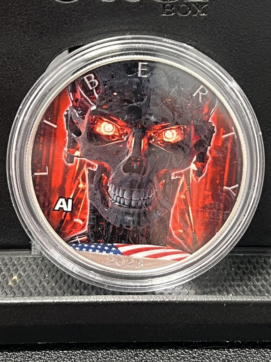 American Eagle Terminator AI 1 oz .999 Silver Coin $1 2023