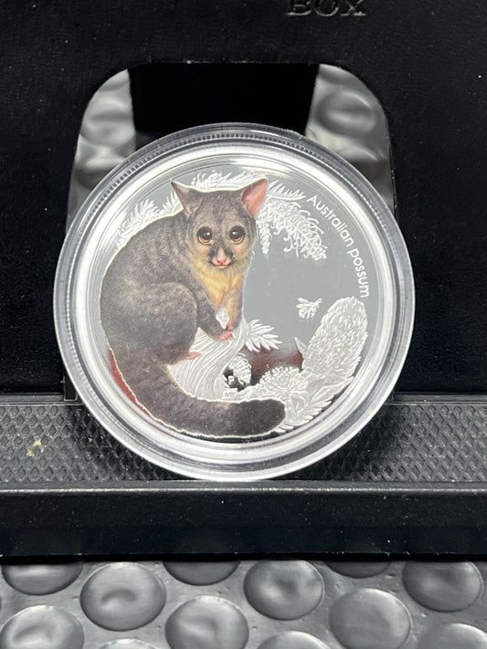 2013 Australia POSSUM Bush Babies - 1/2 Oz Silver Coin with box & COA Perth Mint