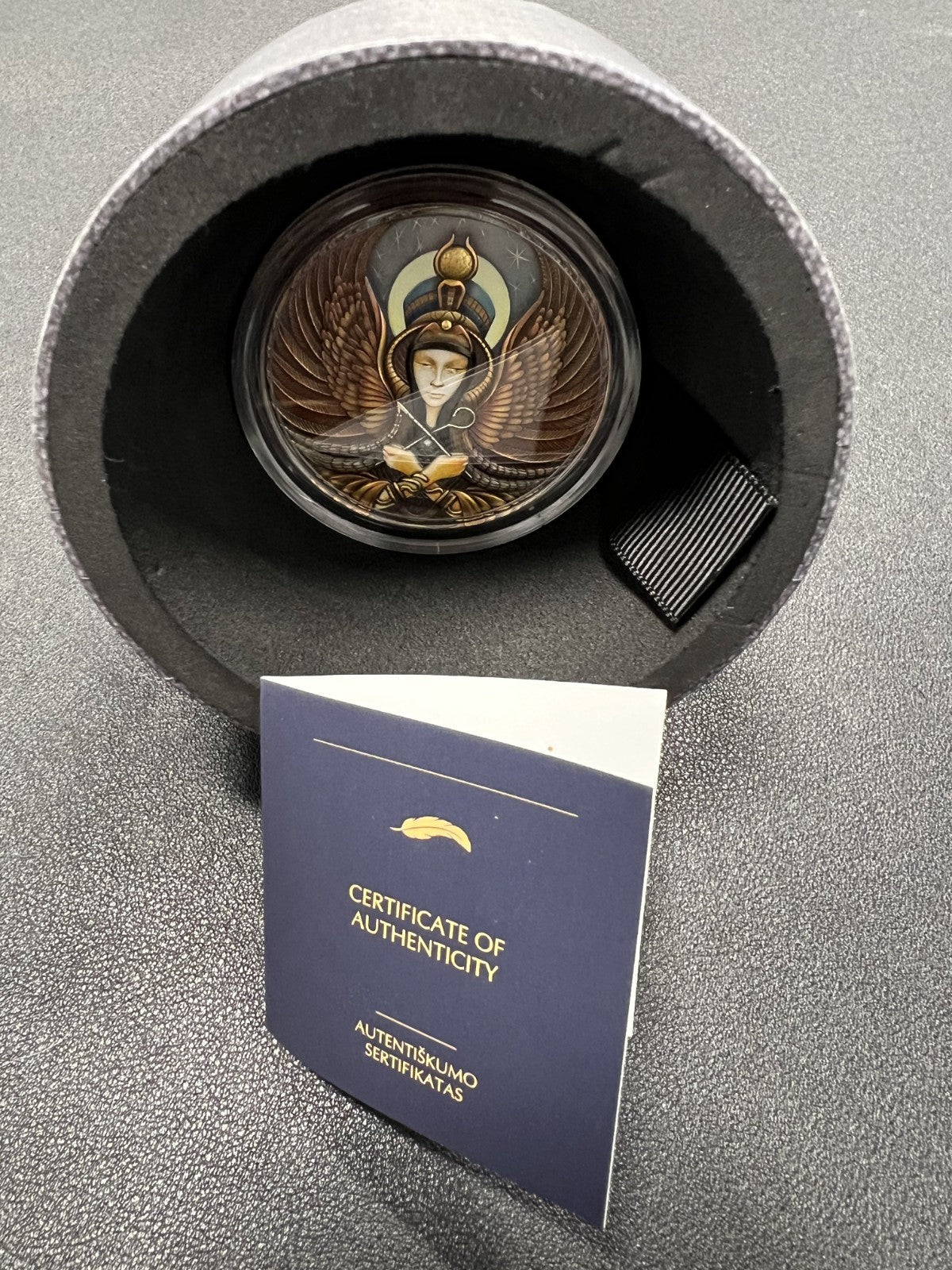 2022 Niue 2 oz Silver Antique Isis Wings coin with Box and COA