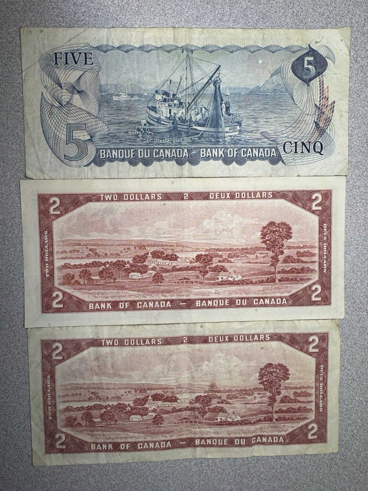 28 Notes Canadian Paper Money Lot $1 2 5 25 Cents UNC Fractional Dominion Canada