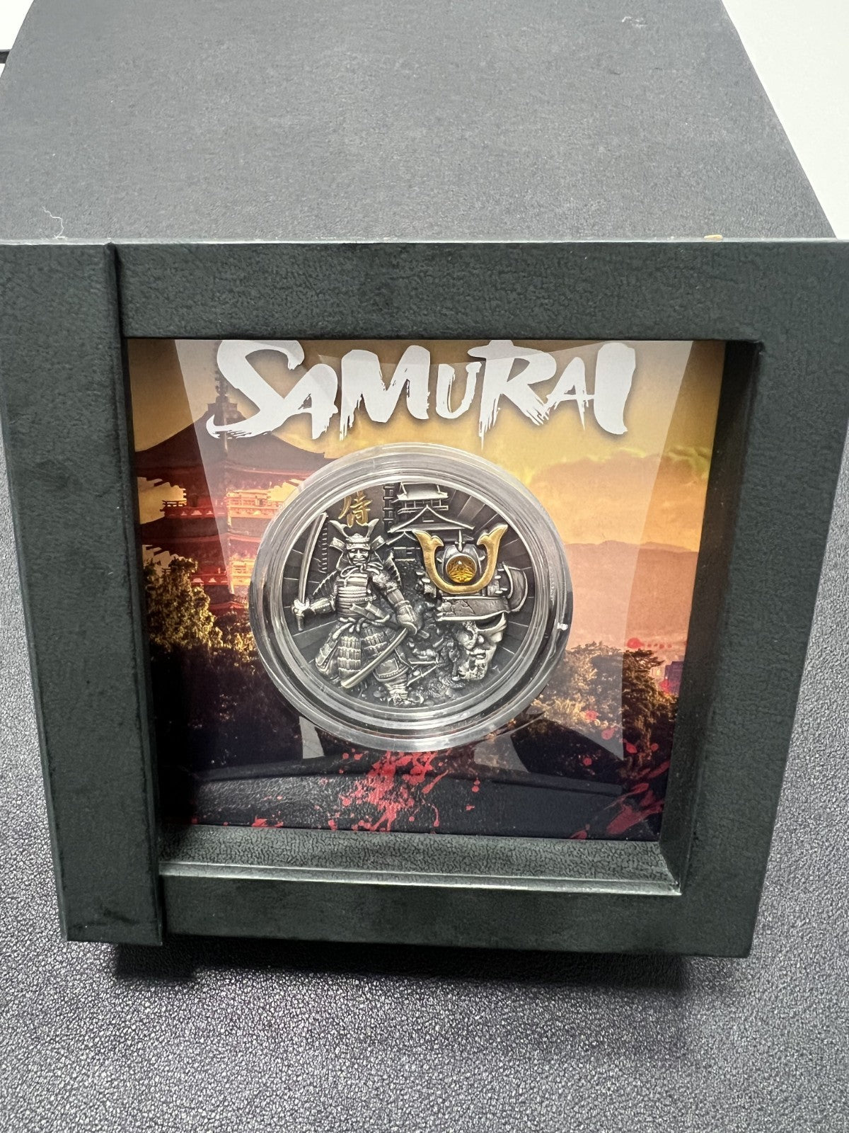 Niue 2019 5$ SAMURAI Antique Finish 2 Oz Silver Coin w/ COA