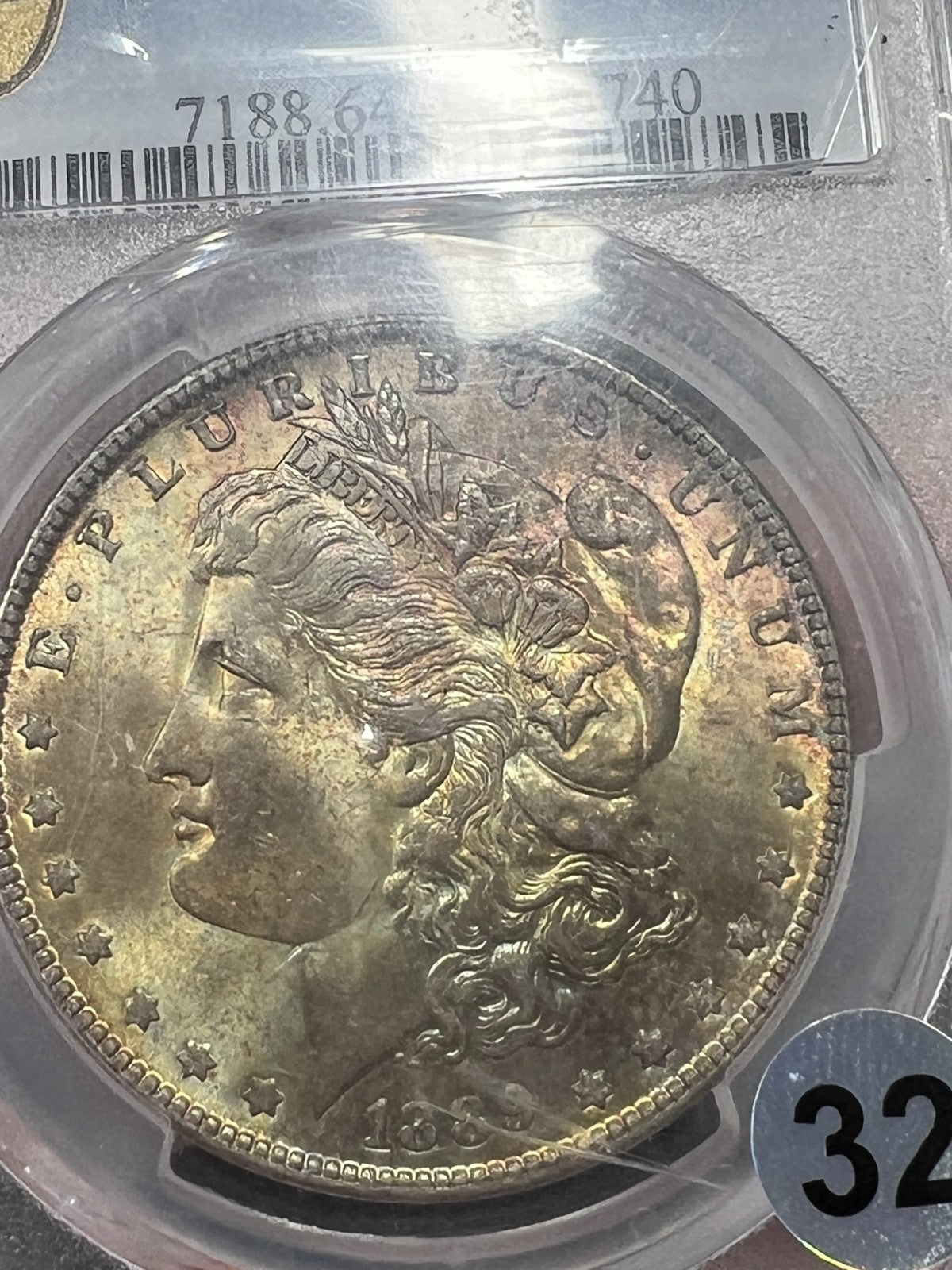 1889 MS64 $1 MORGAN DOLLAR *Toner* - PCGS MS 64