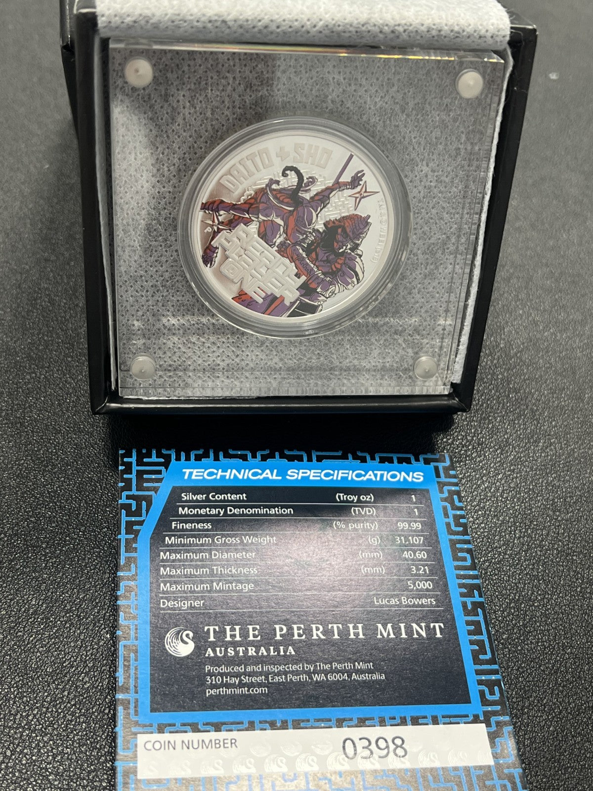 2018 Ready Player One - Daito & Sho 1 oz Silver Proof $1 Coin Perth Mint