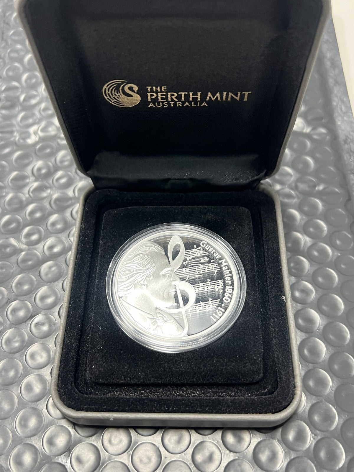 2010 TUVALU: GREAT MUSIC COMPOSERS- A  SET OF 5, 1 OZ . 999 SILVER COINS