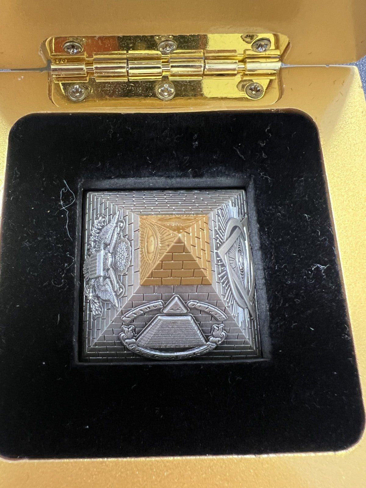2023 Barbados  EYE OF PROVIDENCE Pyramid 5 Oz Silver Coin