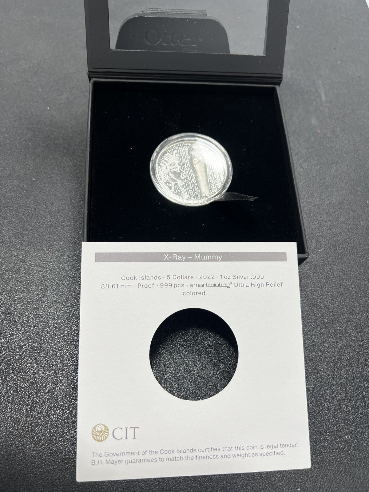 2022 Cook Islands Mummy X-Ray 1 oz Silver Proof Coin