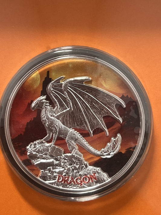 2020 NIUE $2 Dragon .999 SILVER PROOF COIN with box and COA