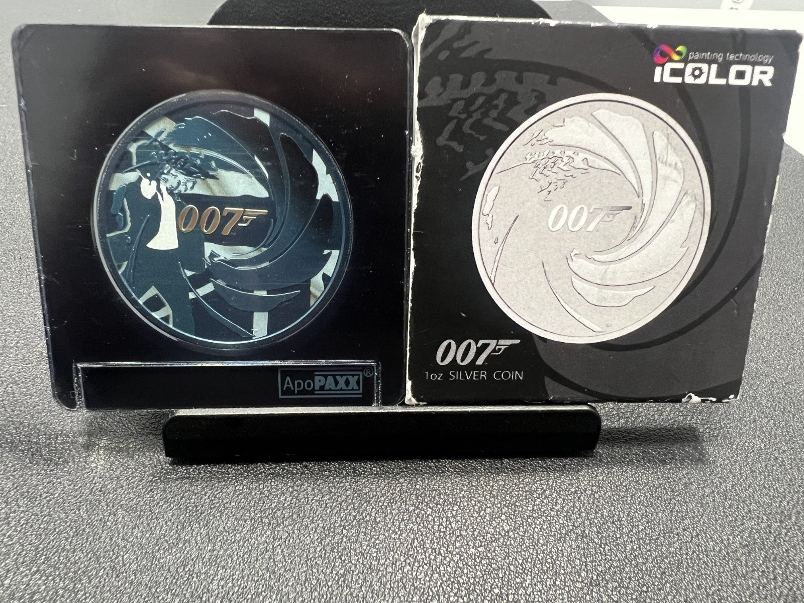 007 JAMES BOND Limited edition 1 oz. Silver Coin – Colorized set of 7– .999 Fine