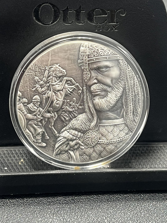 Saladin Republique du Tchad 2021 Silver Coin 2 Oz with box and COA