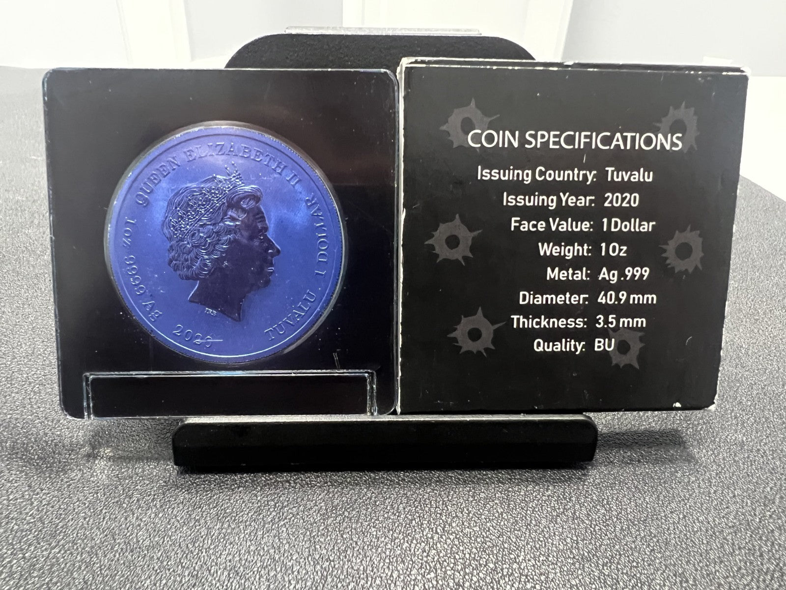 007 JAMES BOND Limited edition 1 oz. Silver Coin – Colorized set of 7– .999 Fine