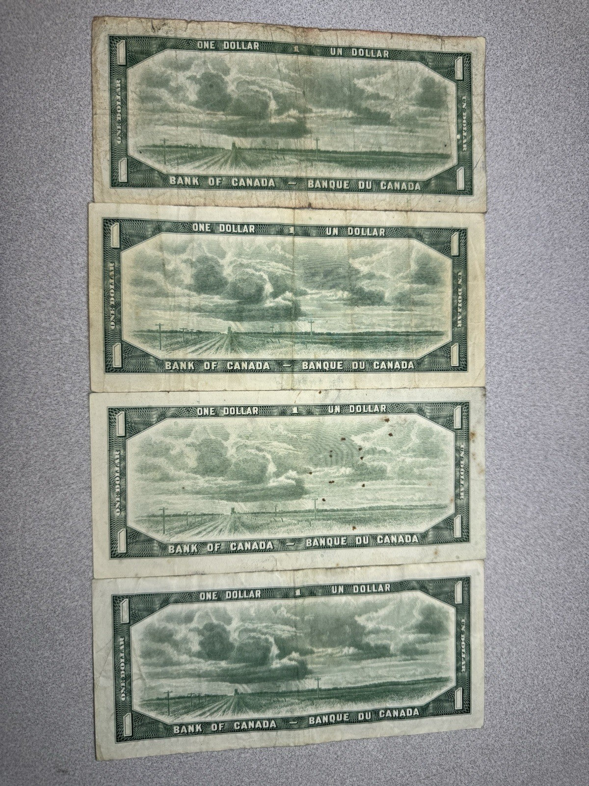 28 Notes Canadian Paper Money Lot $1 2 5 25 Cents UNC Fractional Dominion Canada