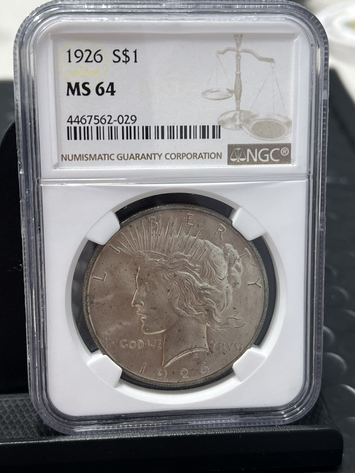 1926-P MS 64 SILVER PEACE DOLLAR NGC MS64