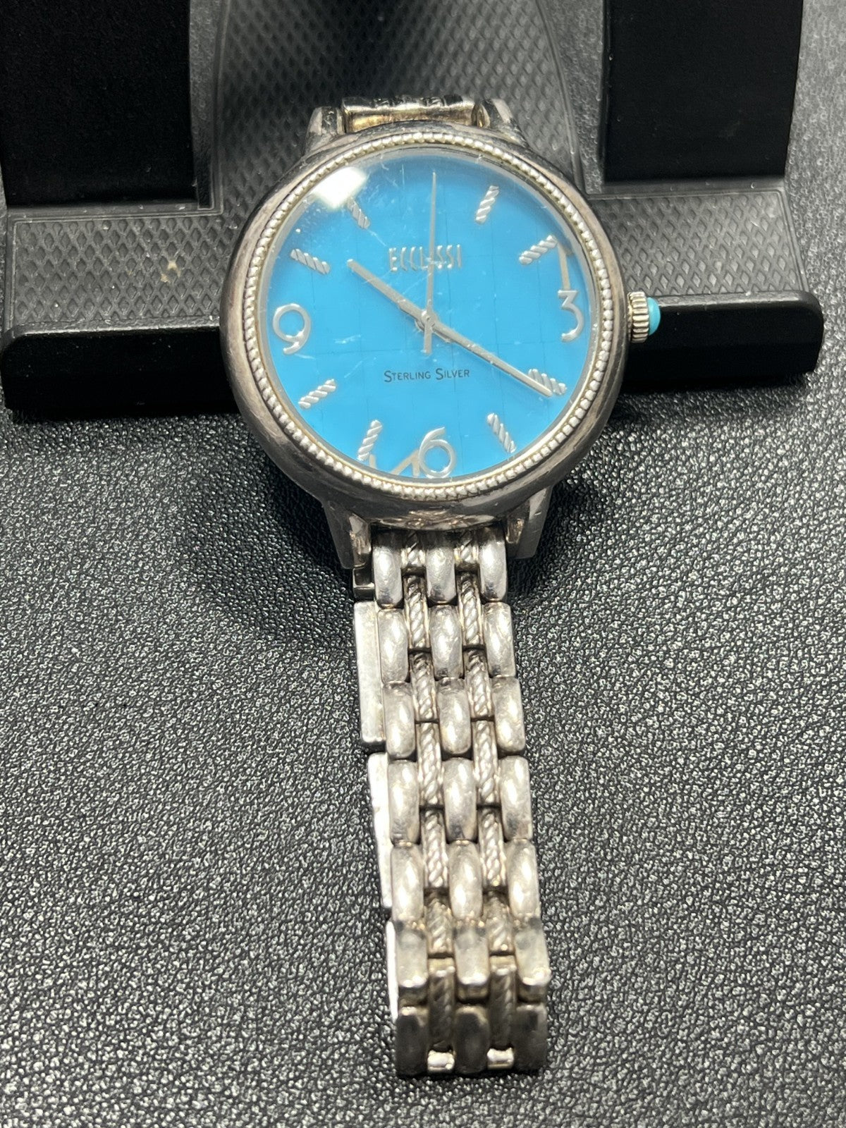 Ecclissi Sterling Silver Wristwatch Blue Dial 33820