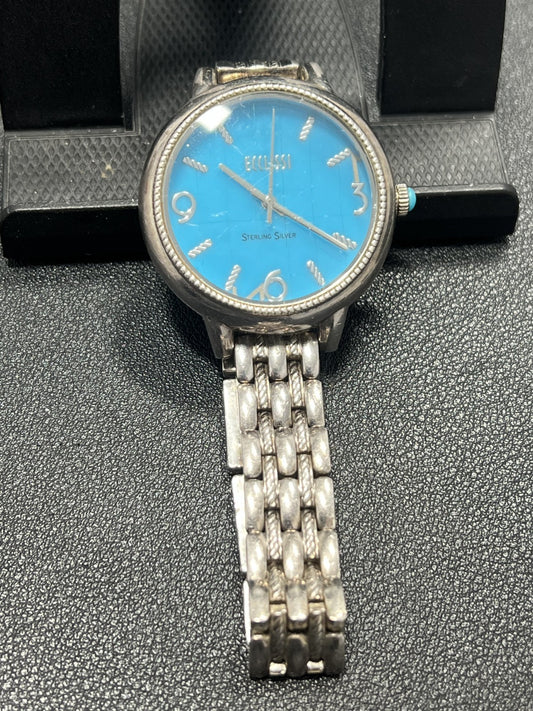 Ecclissi Sterling Silver Wristwatch Blue Dial 33820