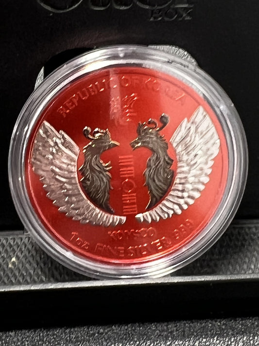 2020 South Korea Phoenix  1 oz Pure Silver Coin FIREBIRD edition LIMITED RUN