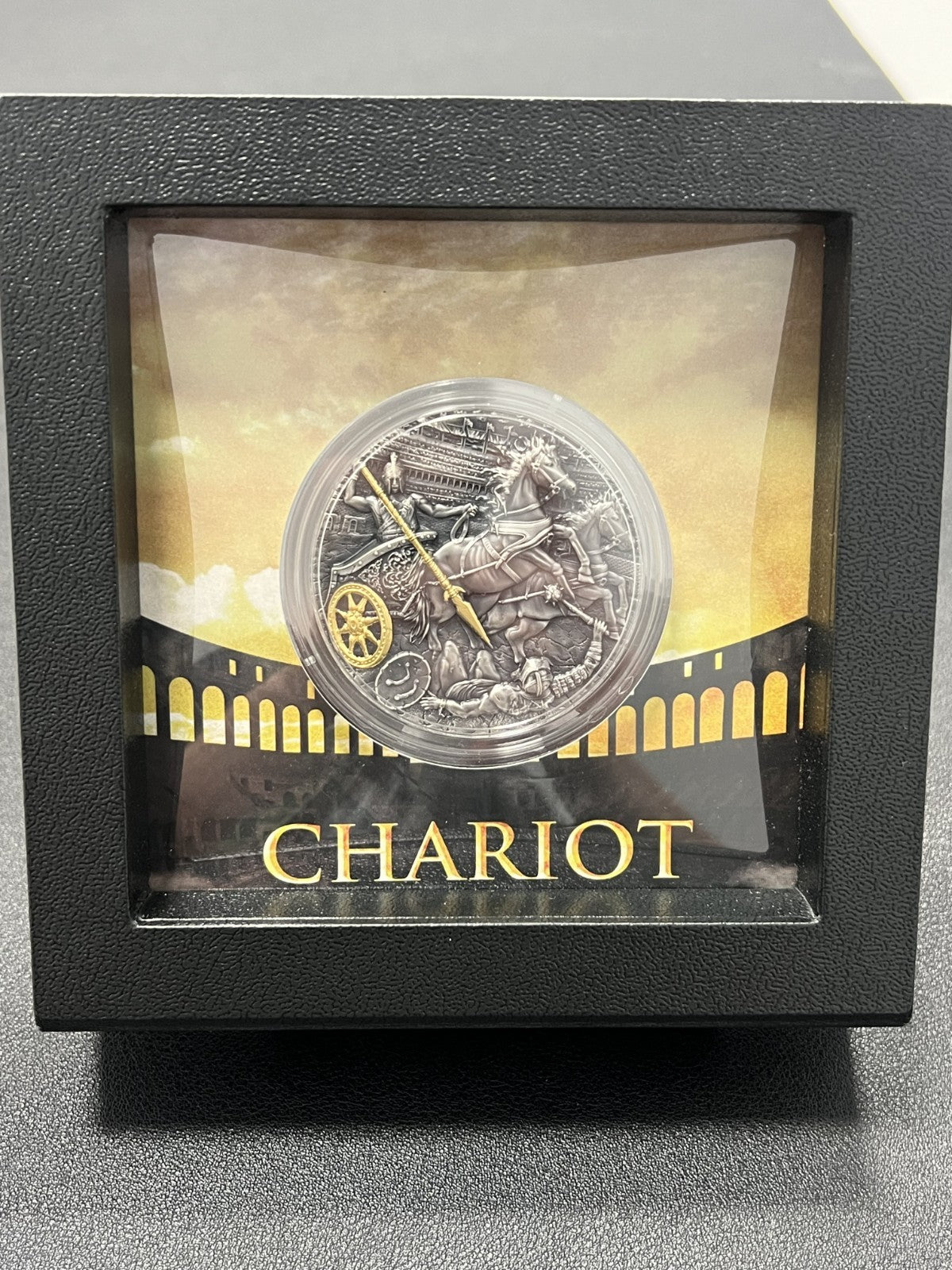 2019 2 Oz Silver $5 Niue Rydwan Warfare CHARIOT Coin w/ COA