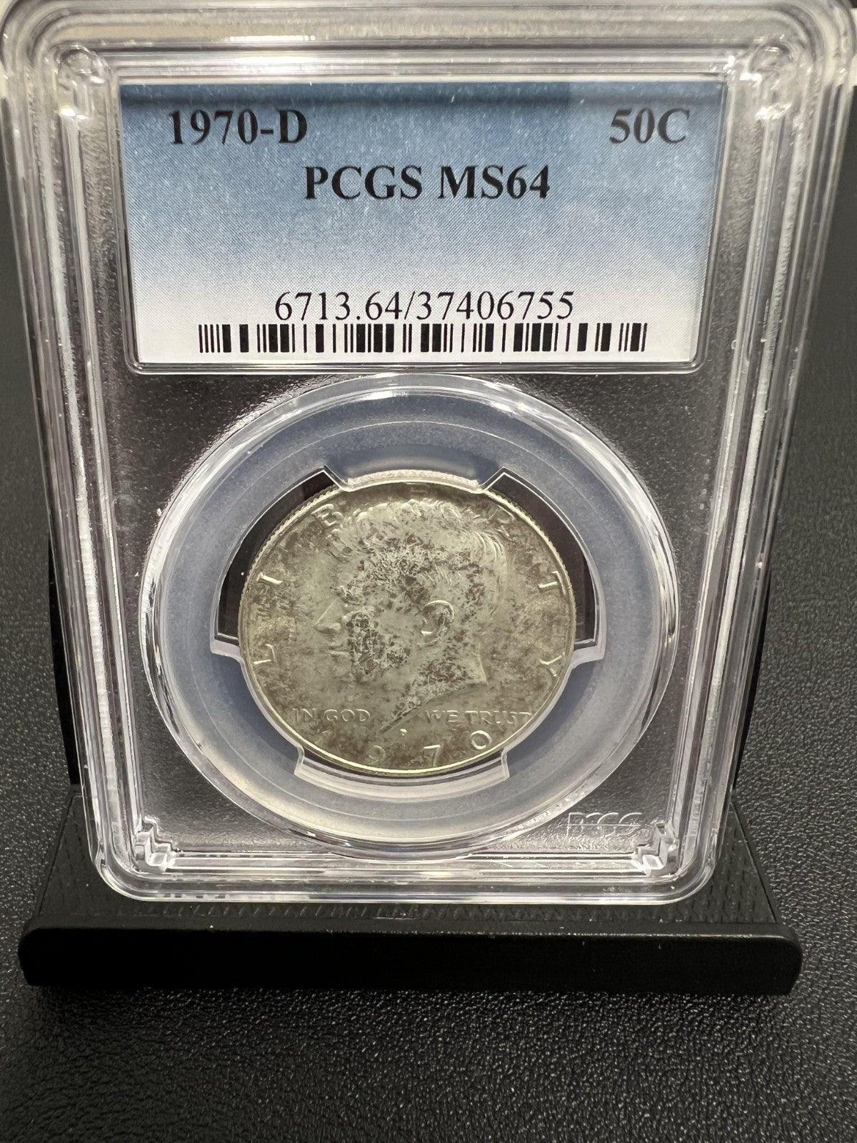 1970-D MS 64 Kennedy Silver Half Dollar PCGS MS64