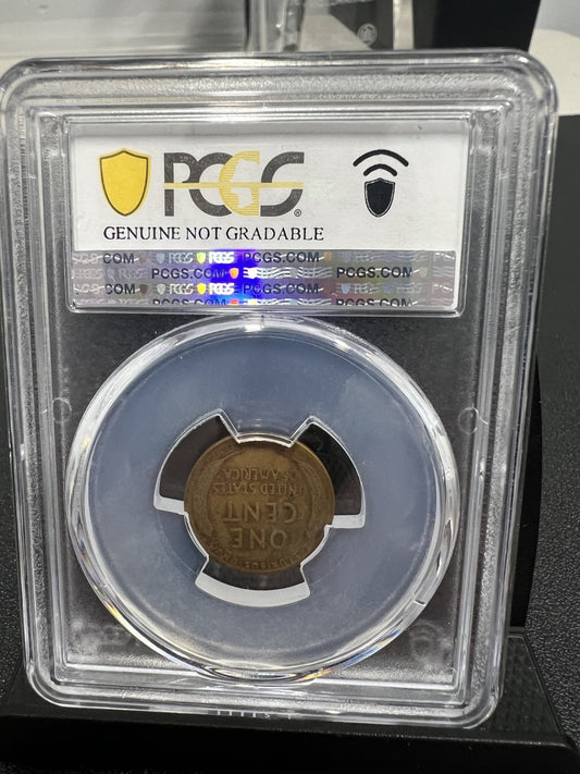 1914 D Lincoln Wheat Cent PCGS Genuine Enviro Damage-VG Detail