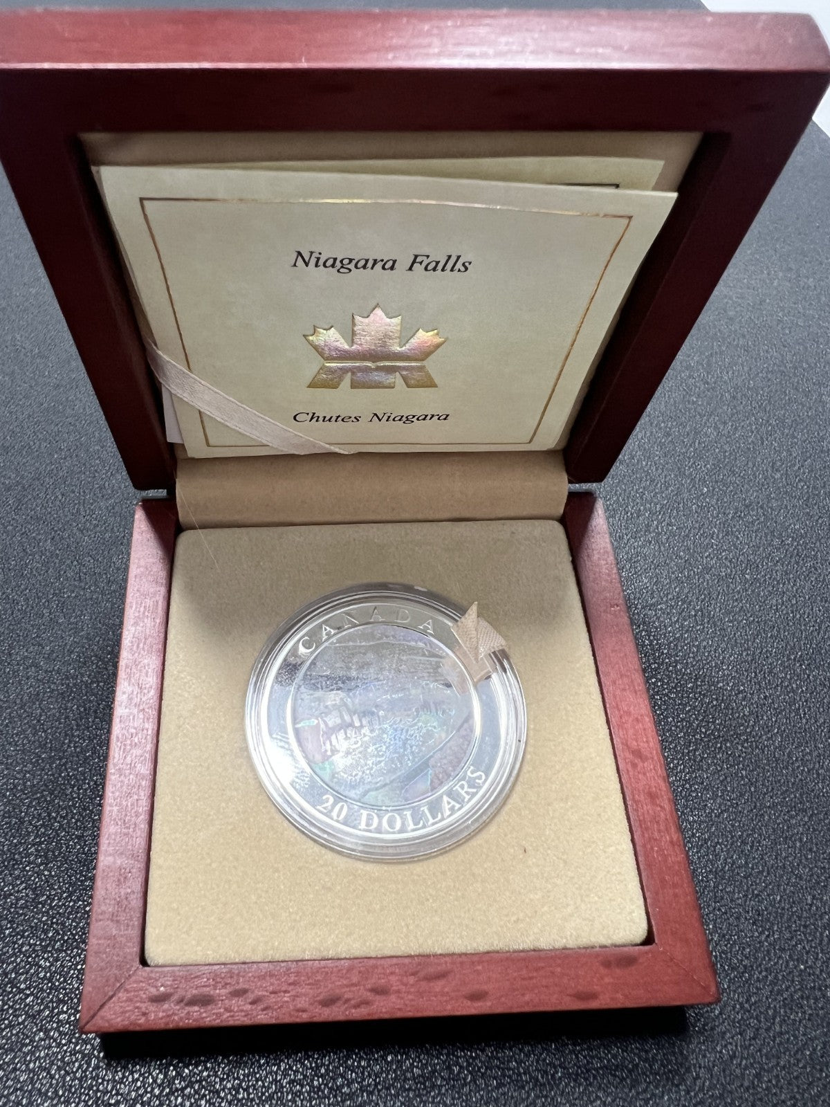 2003 CANADA 1oz .999 SILVER COIN NATURAL WONDERS NIAGARA FALLS HOLOGRAM W/COA