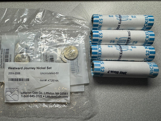 4 GEM BU Westward Journey Rolls Keelboat Buffalo Bison + Extra Journey Set