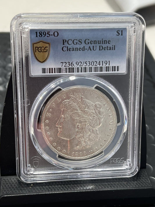 1895 O Morgan Silver Dollar PCGS Genuine Cleaned-AU Detail