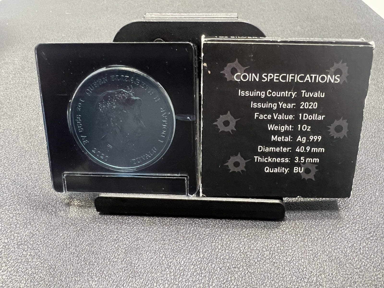 007 JAMES BOND Limited edition 1 oz. Silver Coin – Colorized set of 7– .999 Fine