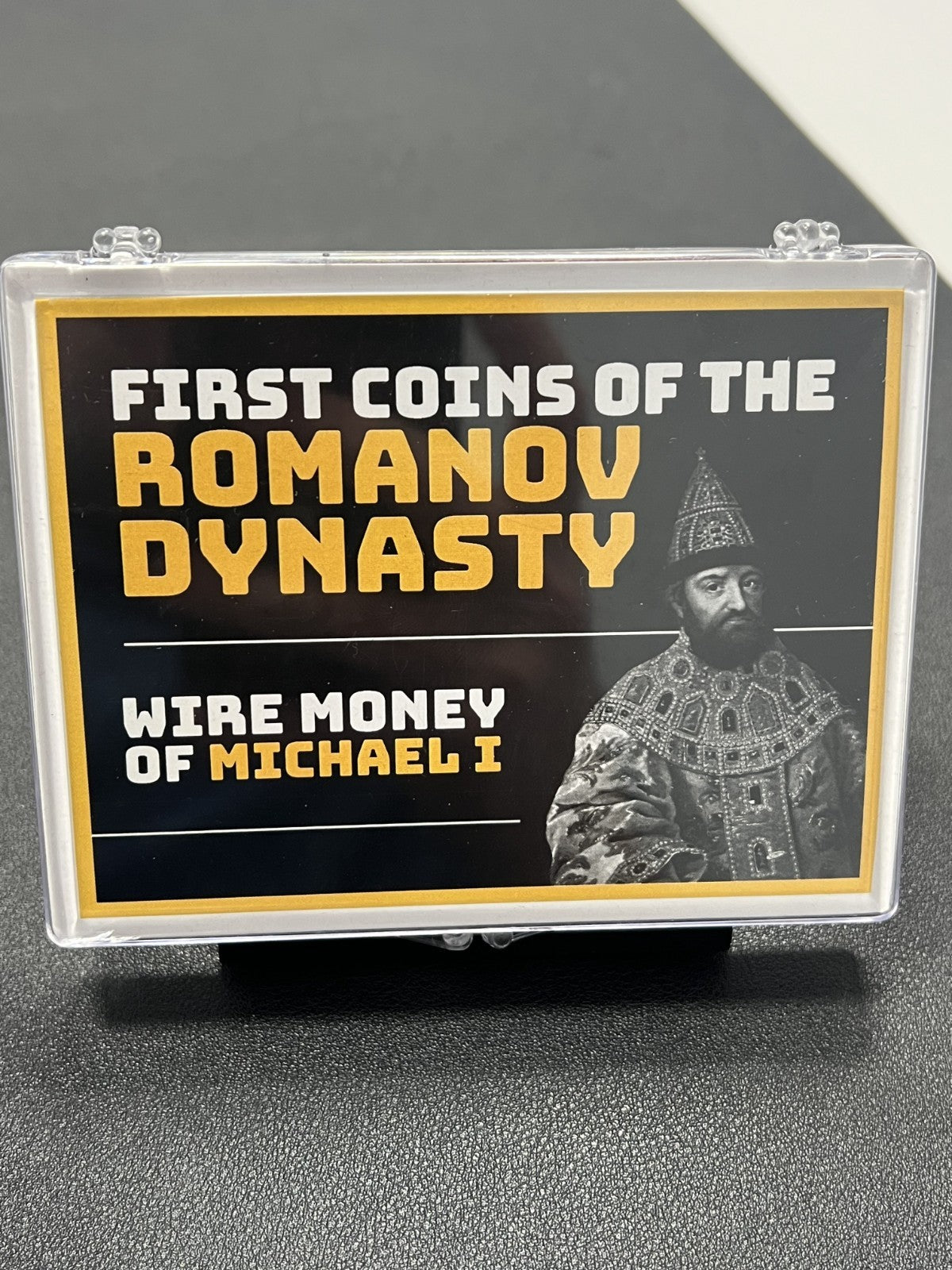 Wire Money Of Michael I - Russian First Romanov Dynasty Silver Coin COA & Case