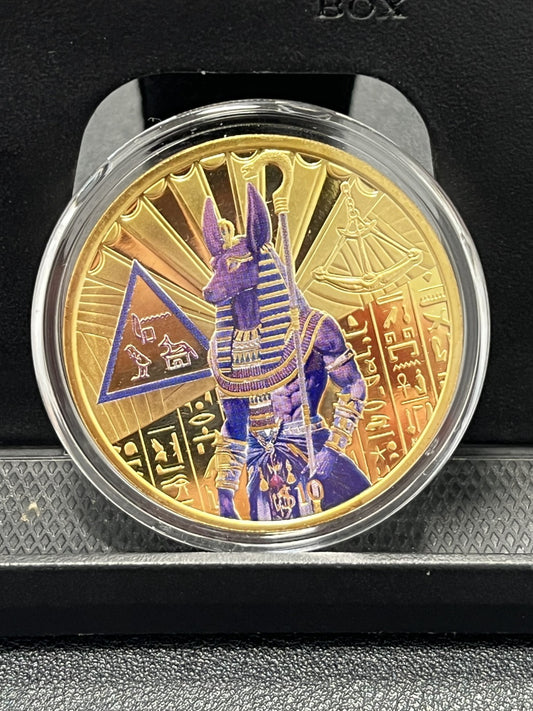 2023 Sierra Leone Anubis 1oz gilded Silver coin with box and COA